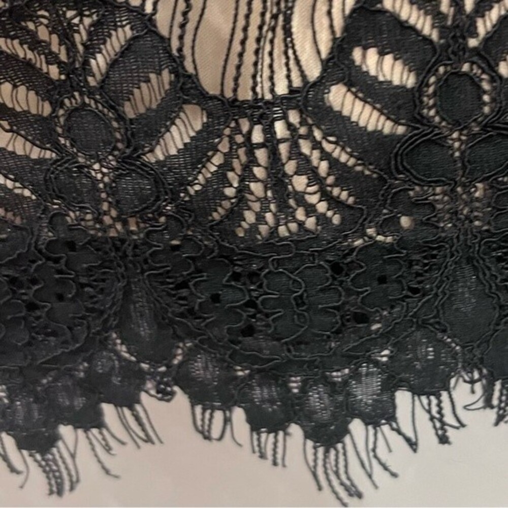 Black and nude lace shift dress size small - Picture 5 of 8